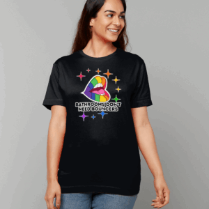 Gildan Heavy Cotton T-Shirt Bathrooms Don't Need Bouncers BLACK