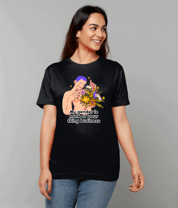 Gildan Heavy Cotton T-Shirt My gender is none of your fking business BLACK